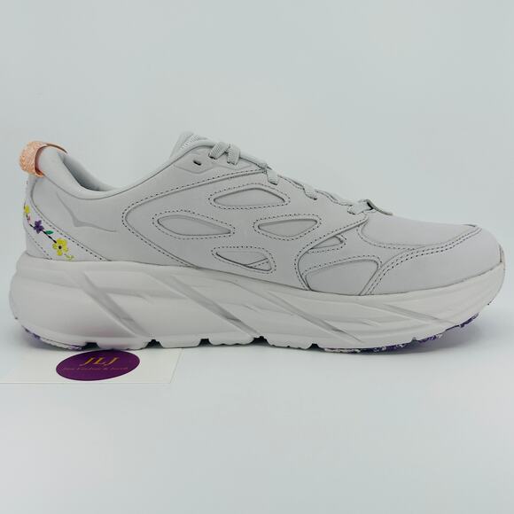 Hoka One One Men's Clifton Leather 'Vibrant Bloom' Running Shoes Size 11.5 - Picture 7 of 11